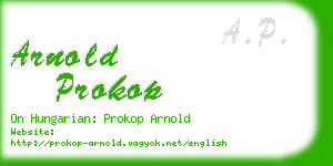 arnold prokop business card